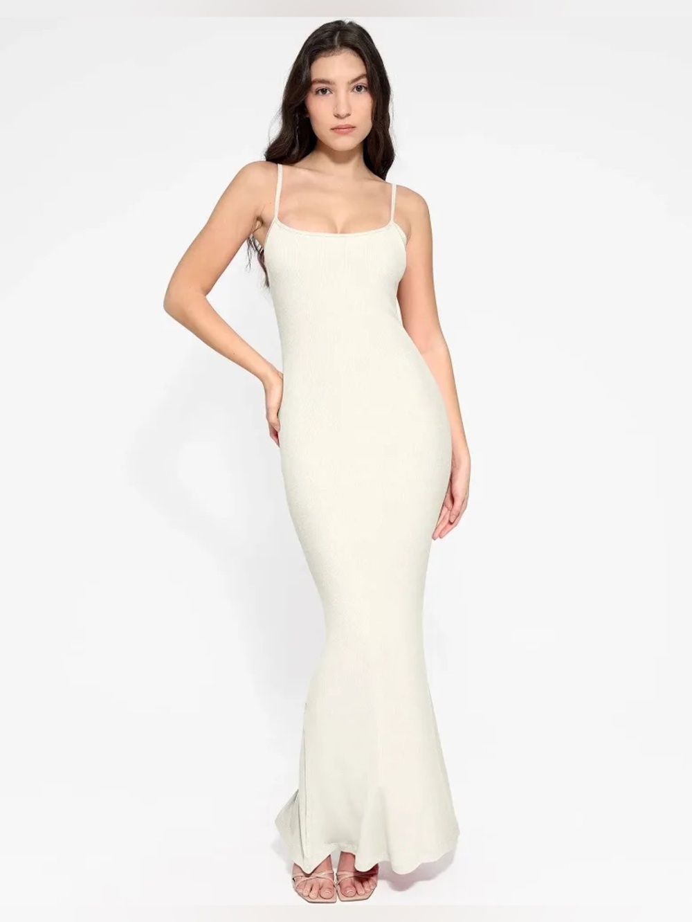 NWT Popilush Shapewear Modal Slimming Maxi Slip Dress | XLarge | Ivory